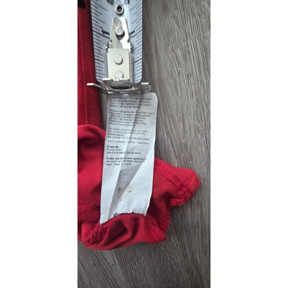 Puma Boys Size 8 Shirt Lot 2 Cotton Red Logo Tee White Athletic Top - Picture 4 of 15